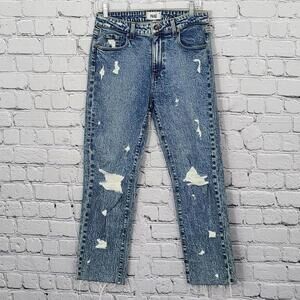 2/$30 NWOT Paige Distressed Straight Leg Jeans Size 27